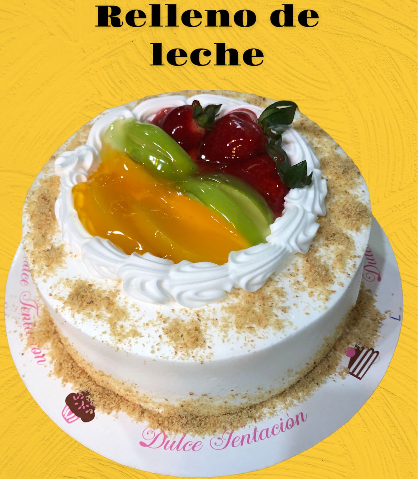 Pastel mediano relleno de Leche