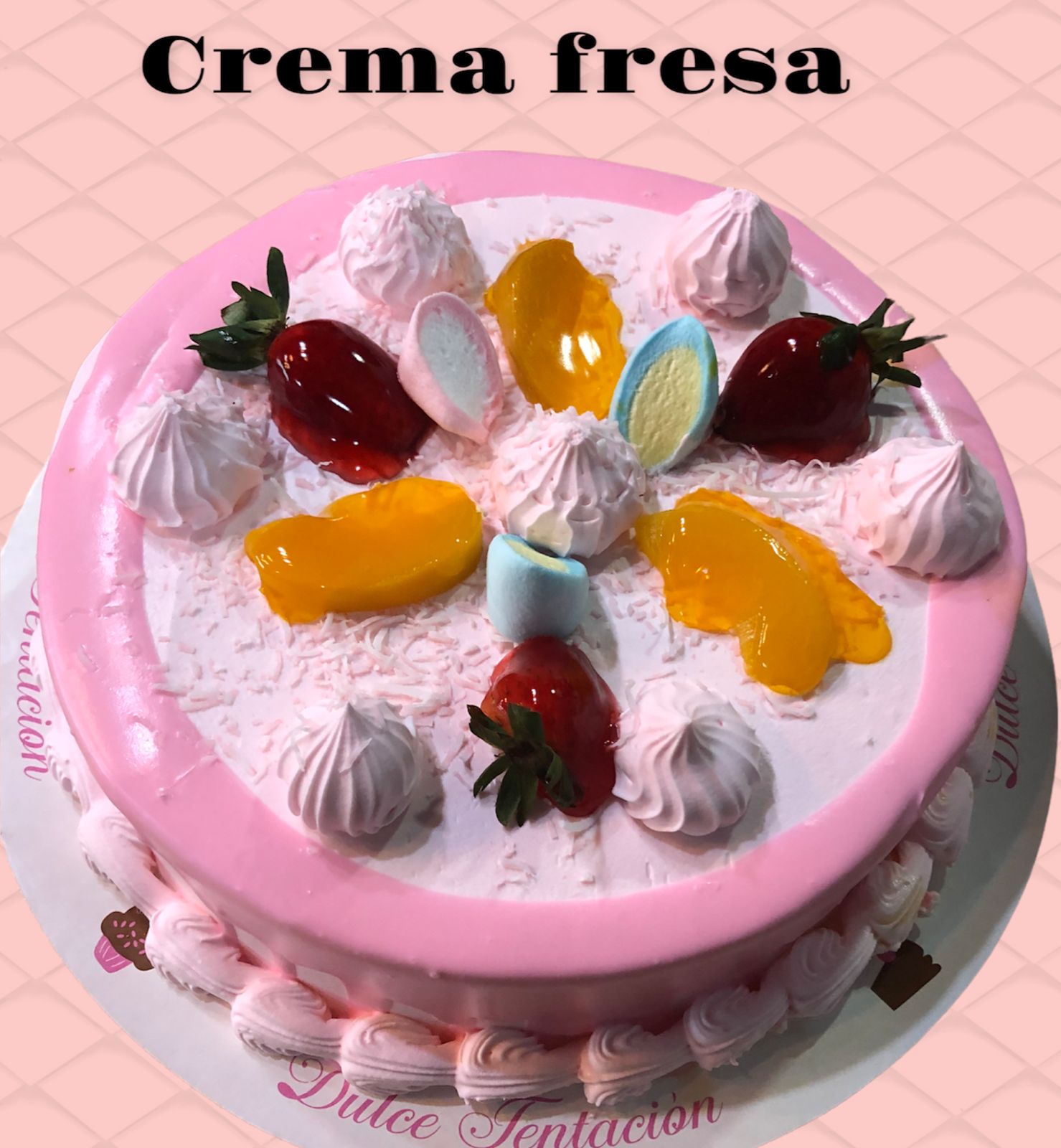 Pastel de Crema Fresa