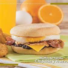 Menú Muffin Tocino y Chipotle