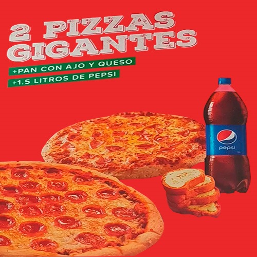 2 Pizzas Gigantes