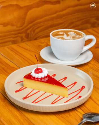 Porcion flan de queso